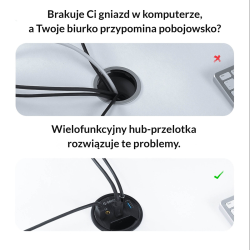 Hub USB Orico DESK-4U-BK-BP biurkowy 4 x USB 3.1 | PartsPC.pl