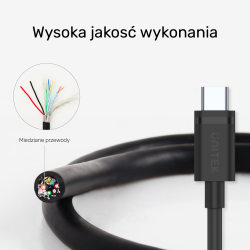 Kabel USB UNITEK C14103BK-3M USB-A - USB-C 3.1 M-M 3m | PartsPC.pl