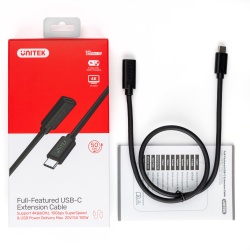Kabel USB-C Unitek C14086BK-1.5M Przedłużacz, 10Gbps, 4K, PD… | PartsPC.pl