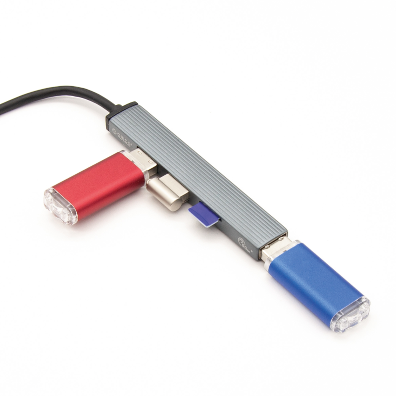Hub USB-C, czytnik kart Orico AH-12F-GY-BP 3xUSB-A 3.1 Gen1,… | PartsPC.pl