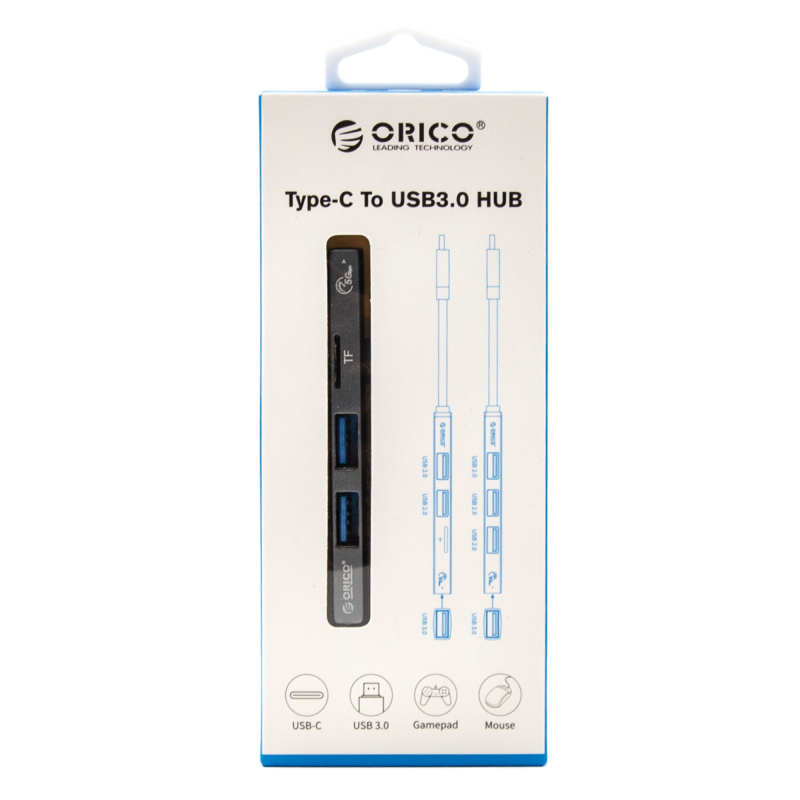 Hub USB Orico AH-A12F-GY-BP 3*USB-A, czytnik microSD 5 Gbps… | PartsPC.pl