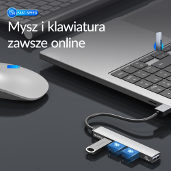 Hub USB Orico AH-A12F-GY-BP 3*USB-A, czytnik microSD 5 Gbps… | PartsPC.pl