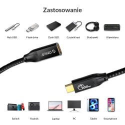Przedłużacz USB-C Orico CY32-10-BK-BP 3.2 20Gbps, 4K, 100W, … | PartsPC.pl