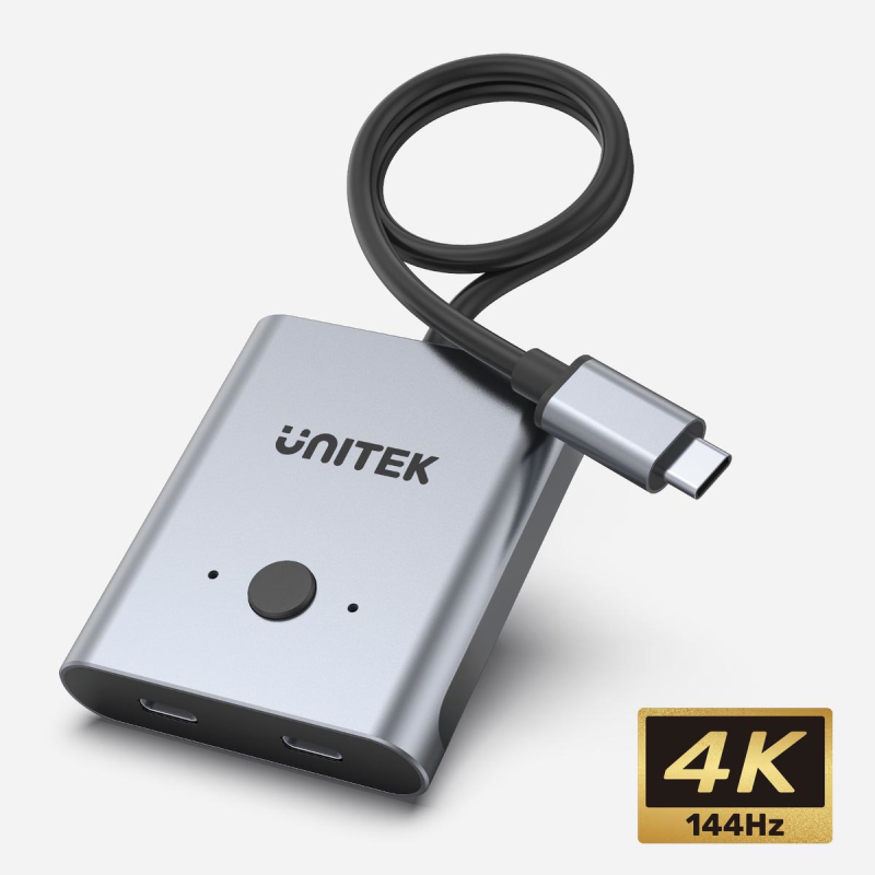 Przełącznik Dwukierunkowy Unitek D1078A USB-C 4K 144Hz PD 10… | PartsPC.pl
