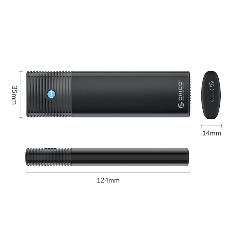 Obudowa na dysk Orico PWDM2-G2-BK-EP M.2 NVMe/SATA 10Gbps cz… | PartsPC.pl