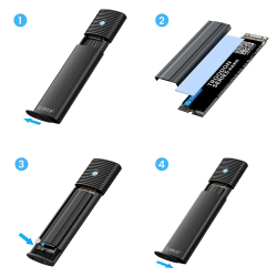 Obudowa na dysk Orico PWDM2-G2-BK-EP M.2 NVMe/SATA 10Gbps cz… | PartsPC.pl