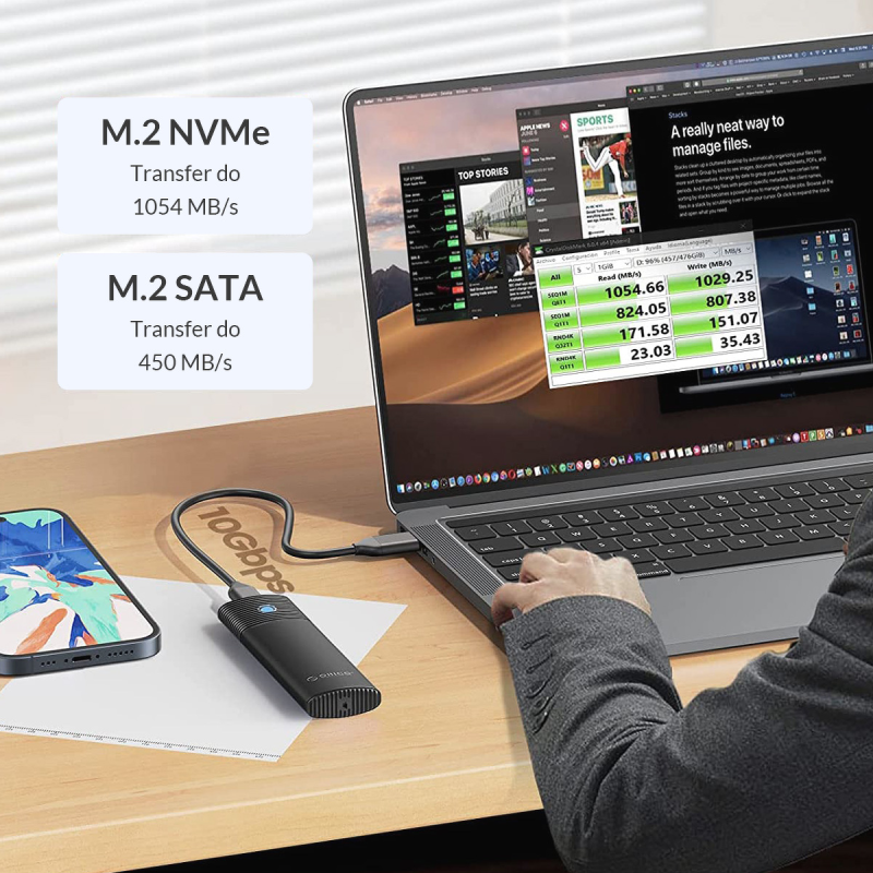 Obudowa na dysk Orico PWDM2-G2-BK-EP M.2 NVMe/SATA 10Gbps cz… | PartsPC.pl
