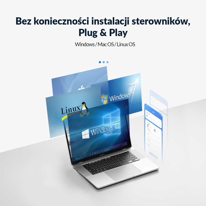 Hub USB-C Orico PAPW2AC-C3-015-BK-EP 2x USB-A, 2x USB-C, PD … | PartsPC.pl