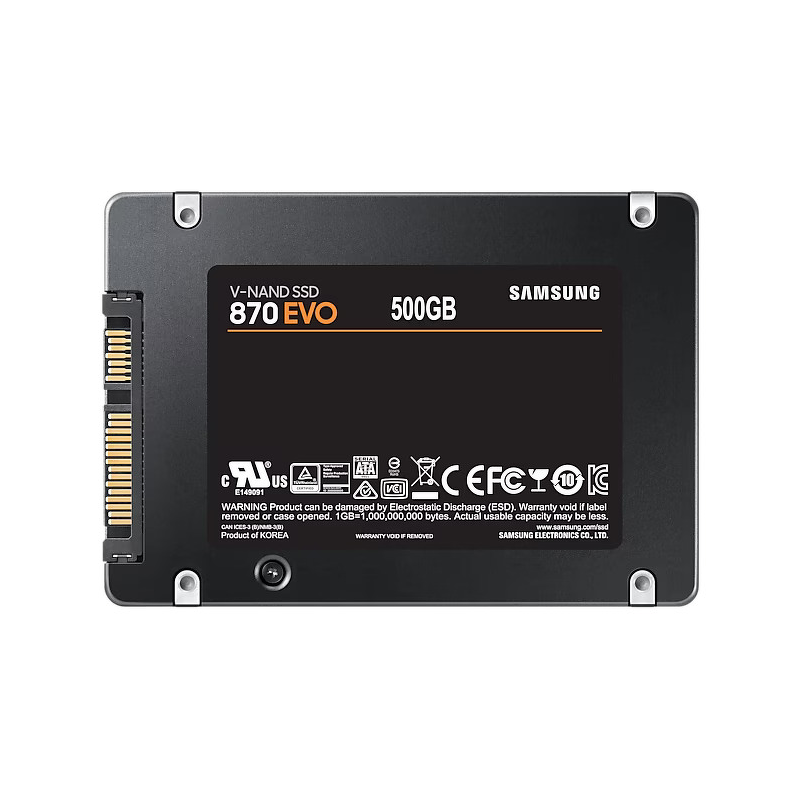 Dysk SSD Samsung 870 EVO 500GB 2,5“ SATA3 (560/530) V-NAND 3… | PartsPC.pl