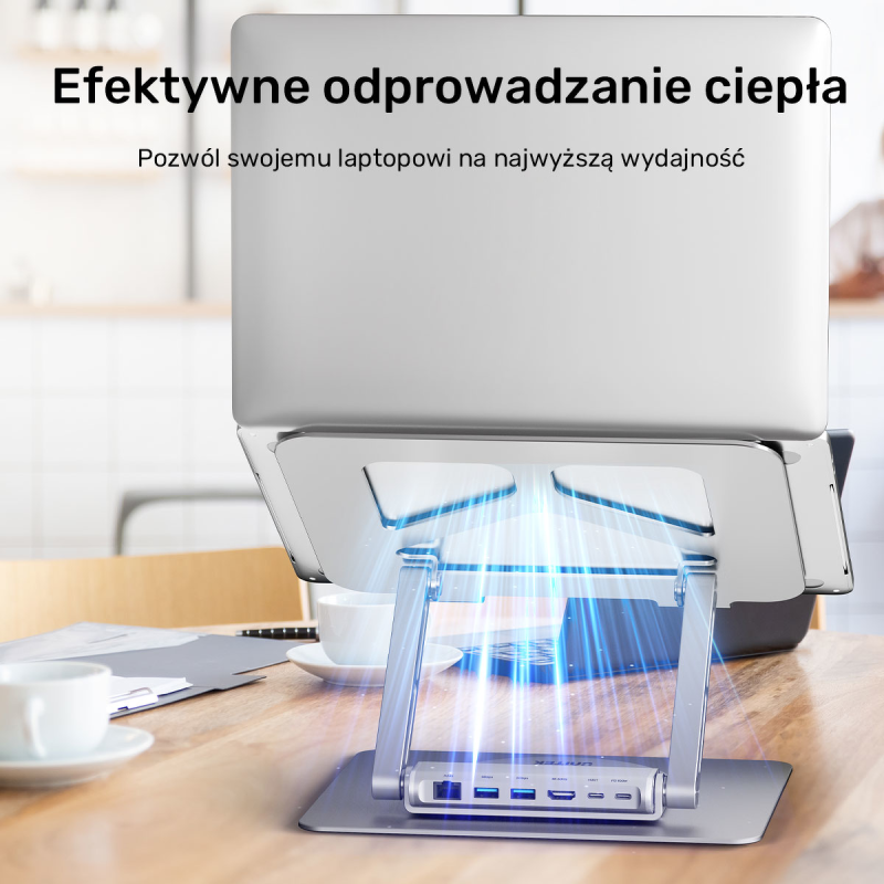 Podstawka pod laptop UNITEK D1109A HUB USB-C, HDMI, 4K, PD 1… | PartsPC.pl