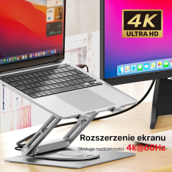 Podstawka pod laptop UNITEK D1109A HUB USB-C, HDMI, 4K, PD 1… | PartsPC.pl