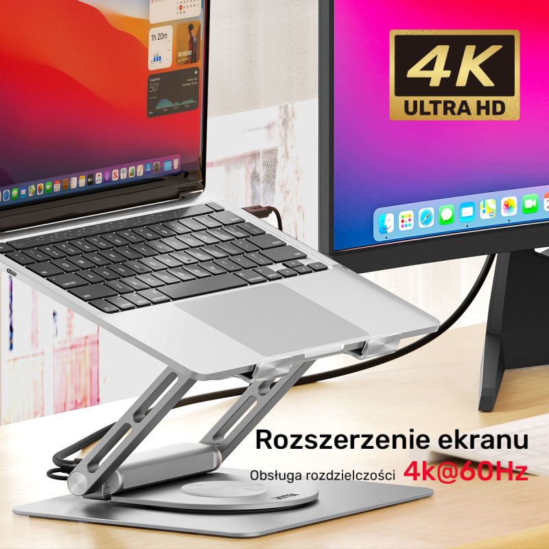 Podstawka pod laptop UNITEK D1109A HUB USB-C, HDMI, 4K, PD 1… | PartsPC.pl