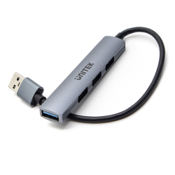 Hub USB Unitek H1208A 1xUSB-A 5 Gbps, 3xUSB-A 2.0 alu | PartsPC.pl