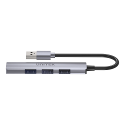 Hub USB Unitek H1208A 1xUSB-A 5 Gbps, 3xUSB-A 2.0 alu | PartsPC.pl