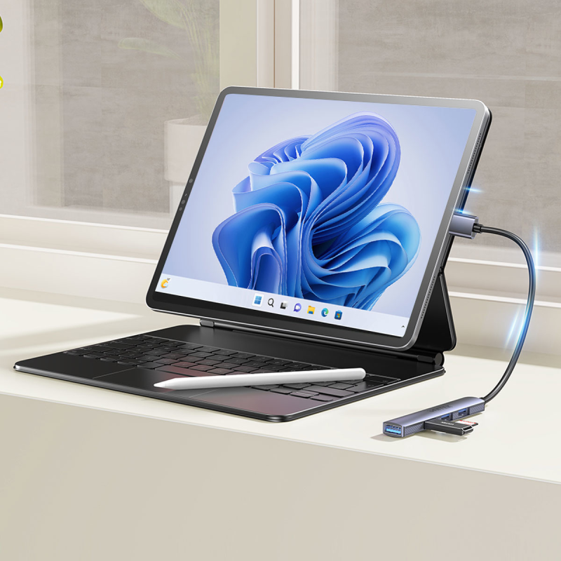 Hub USB Unitek H1208A 1xUSB-A 5 Gbps, 3xUSB-A 2.0 alu | PartsPC.pl