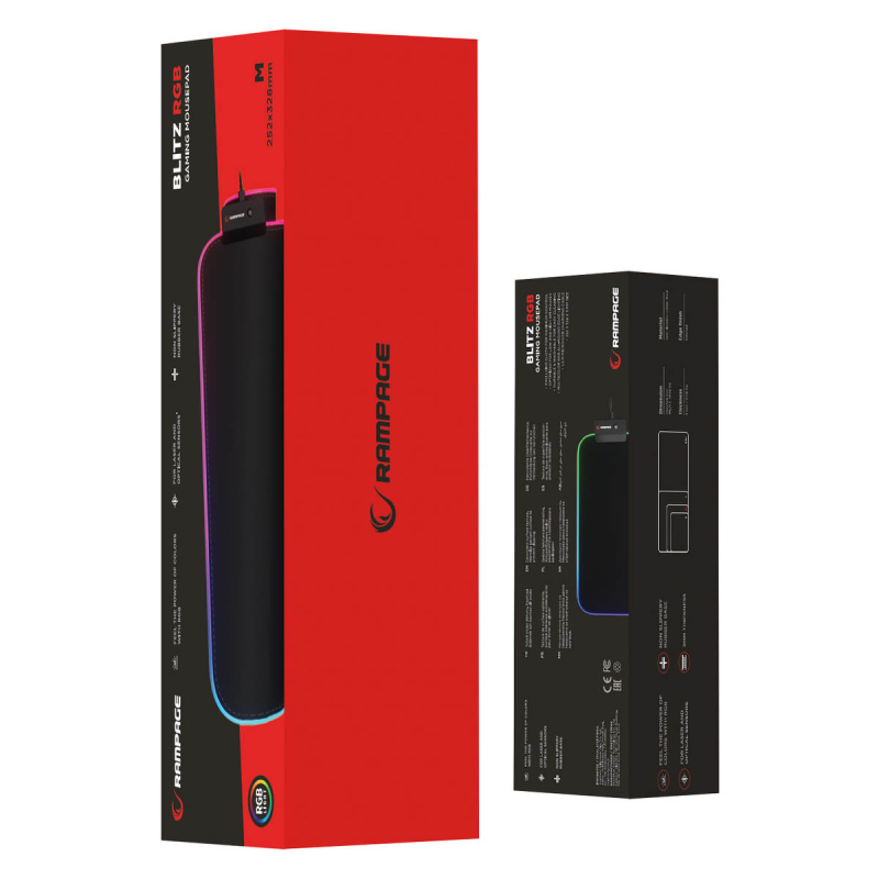 Podkładka pod mysz Rampage MP-23 RGB gamingowa | PartsPC.pl