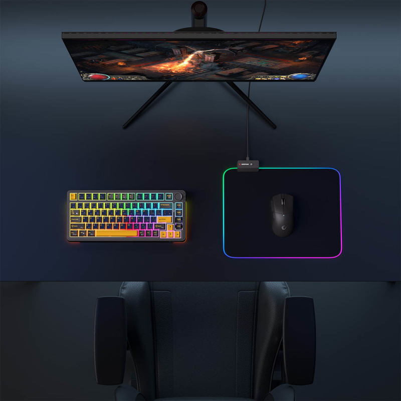 Podkładka pod mysz Rampage MP-23 RGB gamingowa | PartsPC.pl