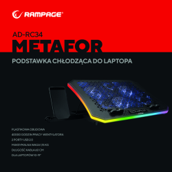 Podstawka chłodząca Rampage AD-RC34 pod laptopa 10-19" LED U… | PartsPC.pl