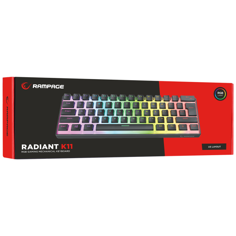 Klawiatura przewodowa Rampage RADIANT K11 gamingowa mechanic… | PartsPC.pl