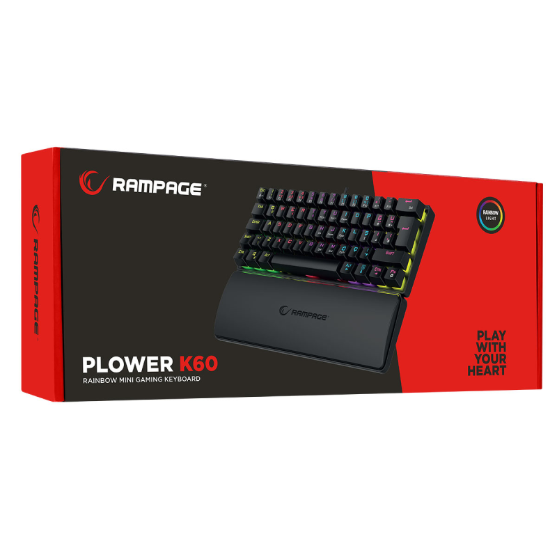 Klawiatura przewodowa Rampage PLOWERK60 gamingowa mechaniczn… | PartsPC.pl