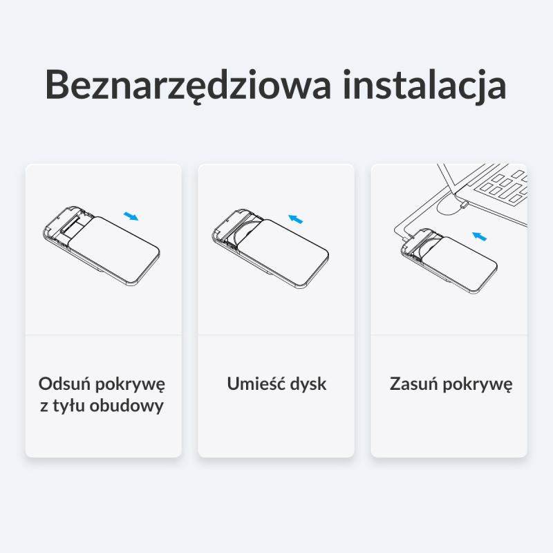 Obudowa na dysk Orico 25PW1-U3-BK-EP-HW SATA 2,5'' USB 3.1 c… | PartsPC.pl