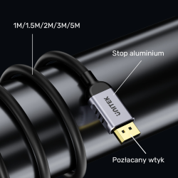 Kabel DisplayPort 1.4 Unitek C1628GY01-1.5M, 8K@60Hz, 4K@240… | PartsPC.pl