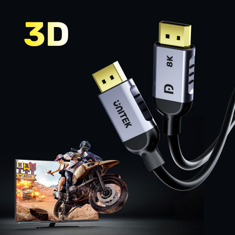 Kabel DisplayPort 1.4 Unitek C1628GY01-2M, 8K@60Hz, 4K@240Hz… | PartsPC.pl