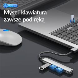 HUB USB-A Orico AH-A13-GY-EP-HW 1xUSB-A 3.1, 3xUSB-A 2.0, 5G… | PartsPC.pl