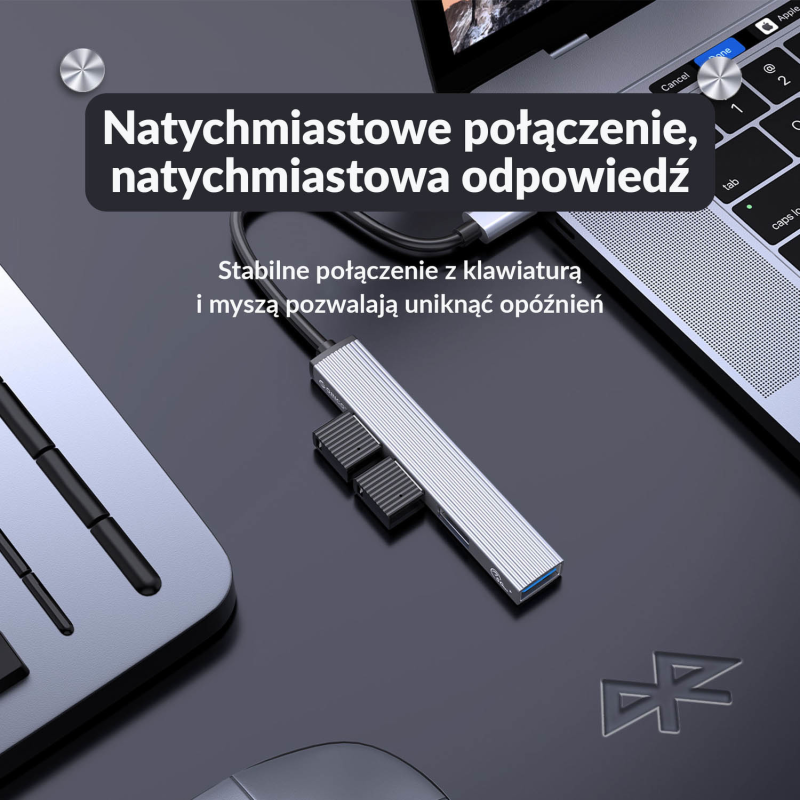 HUB USB-C Orico AH-13-GY-EP-HW USB-A 5Gbps, 3xUSB-A 2.0, alu… | PartsPC.pl