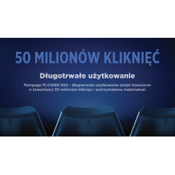 Klawiatura przewodowa Rampage PLOWERK60 gamingowa mechaniczn… | PartsPC.pl