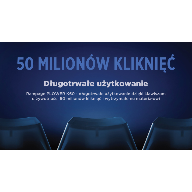 Klawiatura przewodowa Rampage PLOWERK60 gamingowa mechaniczn… | PartsPC.pl