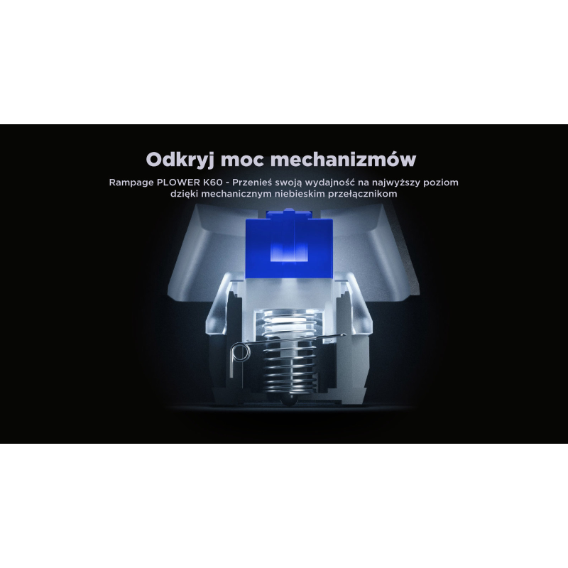 Klawiatura przewodowa Rampage PLOWERK60 gamingowa mechaniczn… | PartsPC.pl
