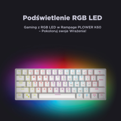 Klawiatura przewodowa Rampage PLOWERK60 gamingowa mechaniczn… | PartsPC.pl
