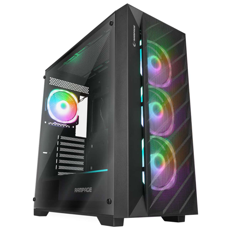 Obudowa Rampage PRIME Mesh 4x wentylator ARGB + hub E-ATX | PartsPC.pl
