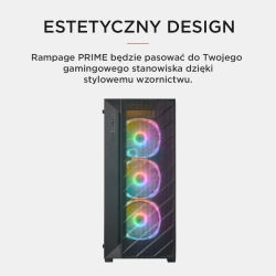 Obudowa Rampage PRIME Mesh 4x wentylator ARGB + hub E-ATX | PartsPC.pl