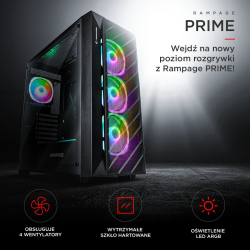 Obudowa Rampage PRIME Mesh 4x wentylator ARGB + hub E-ATX | PartsPC.pl
