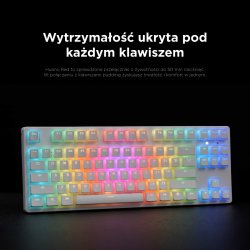 Klawiatura przewodowa Rampage TKL GHOST Huano Red Switch mec… | PartsPC.pl