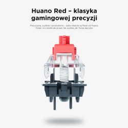 Klawiatura przewodowa Rampage TKL GHOST Huano Red Switch mec… | PartsPC.pl