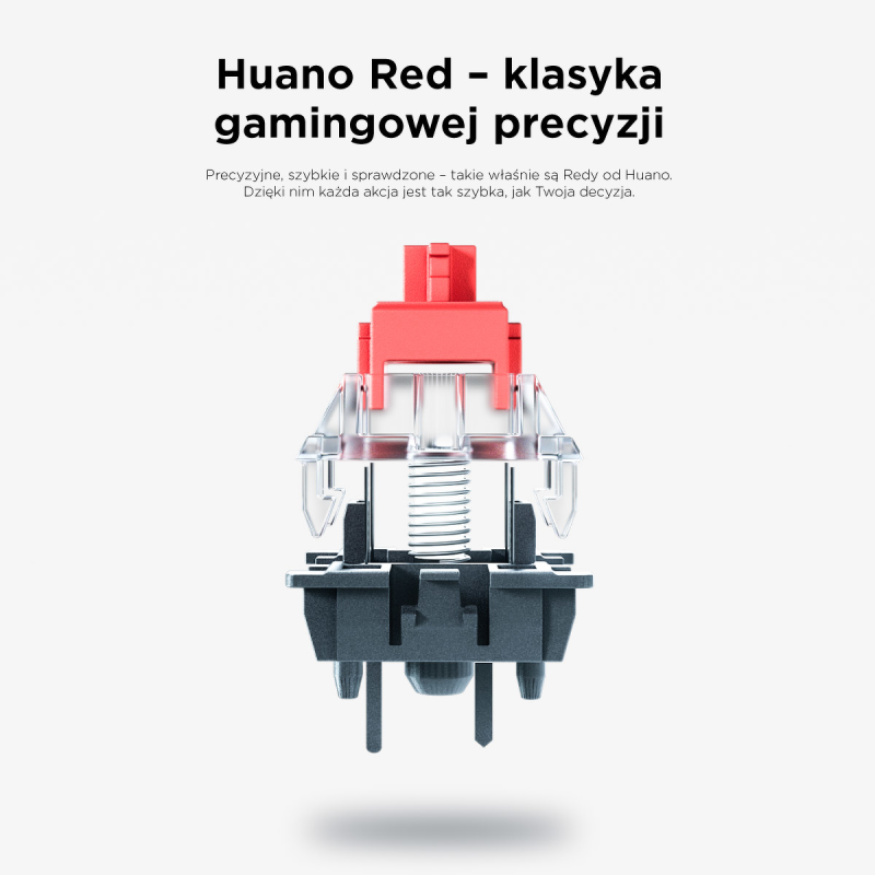 Klawiatura przewodowa Rampage TKL GHOST Huano Red Switch mec… | PartsPC.pl