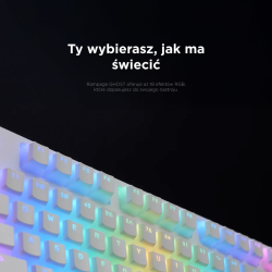 Klawiatura przewodowa Rampage TKL GHOST Huano Red Switch mec… | PartsPC.pl
