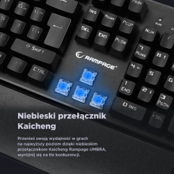 Klawiatura przewodowa Rampage KB-R86 gamingowa mechaniczna U… | PartsPC.pl
