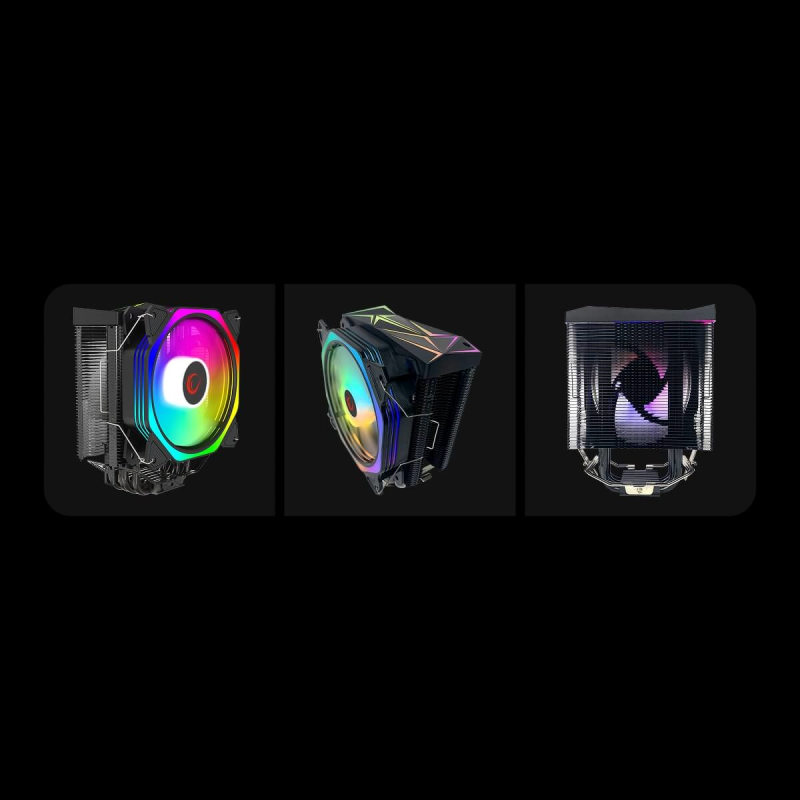 Chłodzenie CPU Rampage OCTAGONC50-BLACK LGA1700/AM5 1800RPM … | PartsPC.pl