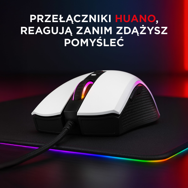 Mysz przewodowa Rampage SMX-R44V2 gamingowa 12800 DPI RGB LE… | PartsPC.pl