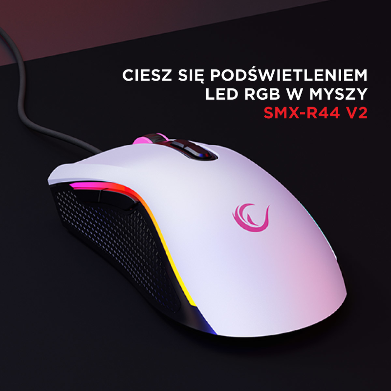 Mysz przewodowa Rampage SMX-R44V2 gamingowa 12800 DPI RGB LE… | PartsPC.pl