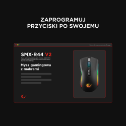 Mysz przewodowa Rampage SMX-R44V2 gamingowa 12800 DPI RGB LE… | PartsPC.pl