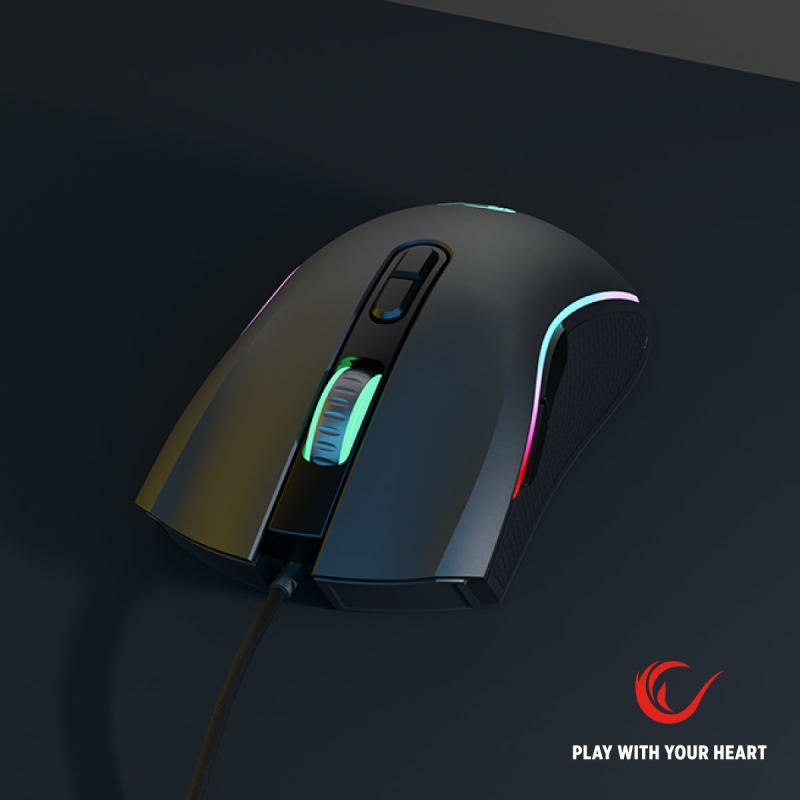 Mysz przewodowa Rampage SMX-R44V2 gamingowa 12800 DPI RGB LE… | PartsPC.pl