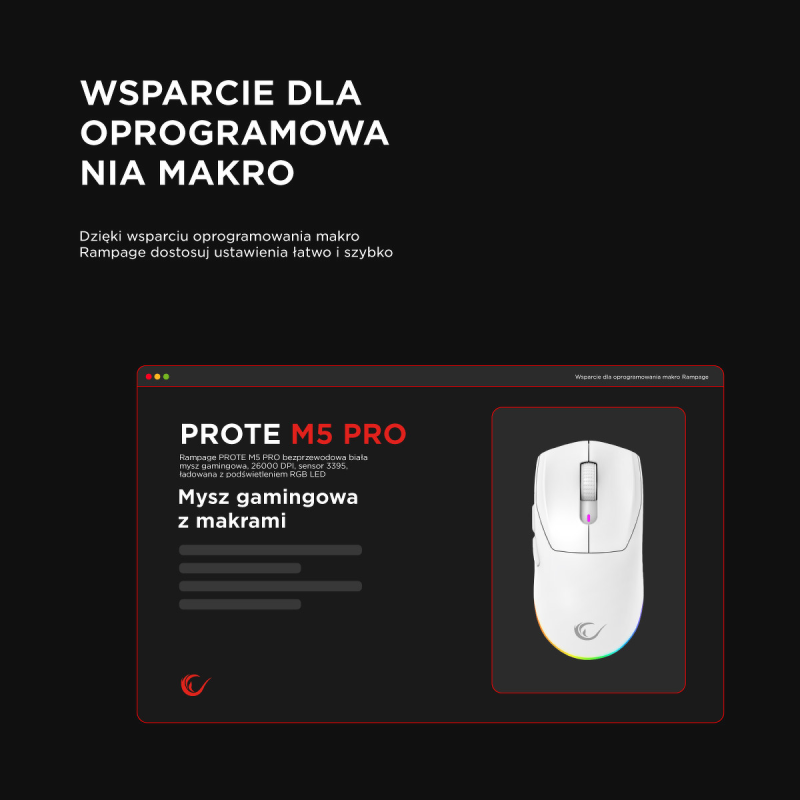 Mysz bezprzewodowa Rampage M5 Pro mysz bezprzewodowa 26000 D… | PartsPC.pl