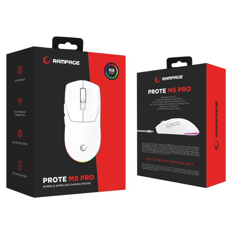 Mysz bezprzewodowa Rampage M5 Pro mysz bezprzewodowa 26000 D… | PartsPC.pl