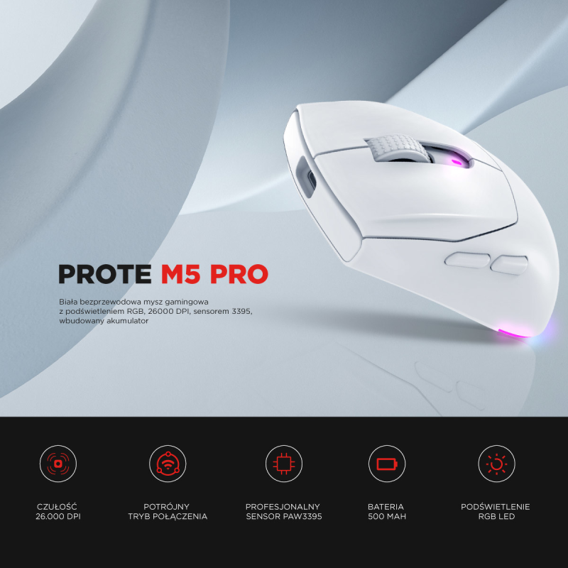 Mysz bezprzewodowa Rampage M5 Pro mysz bezprzewodowa 26000 D… | PartsPC.pl