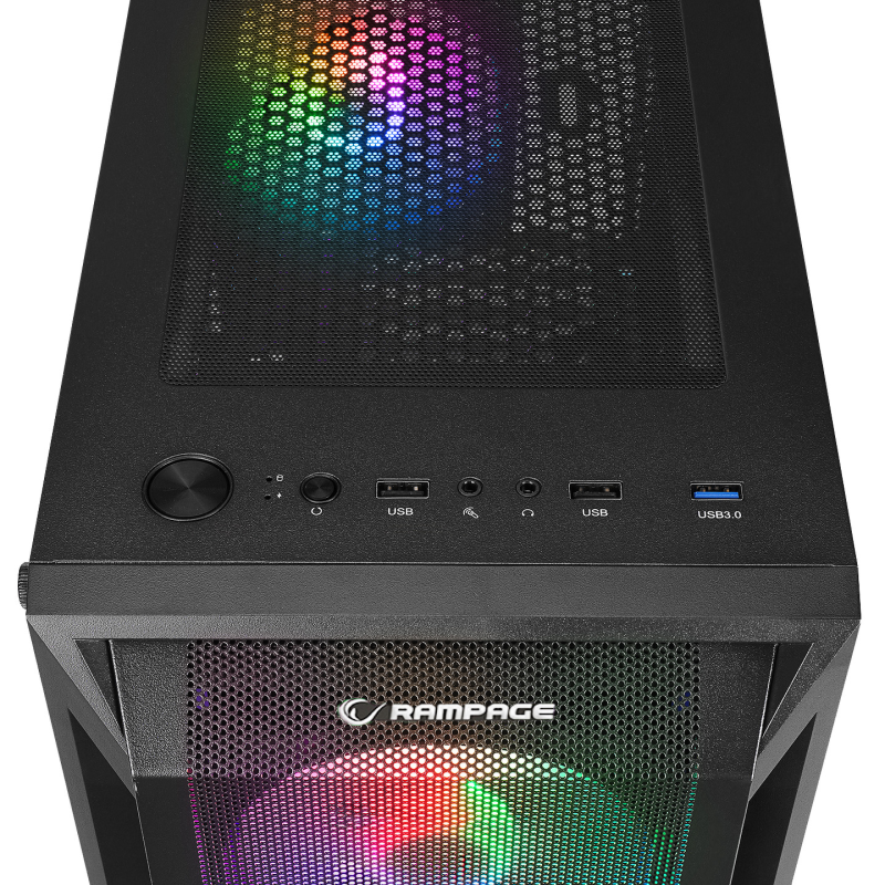 Obudowa PC Rampage SHIVA z oknem 4x wentylator 120mm Rainbow… | PartsPC.pl